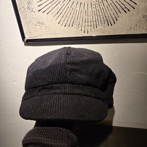 Black Corduroy Cap